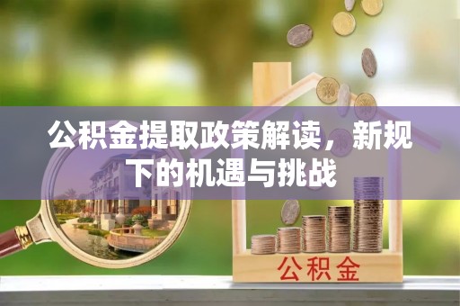 修文公积金提取政策解读，新规下的机遇与挑战