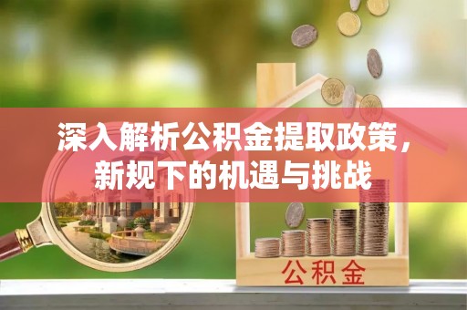 修文深入解析公积金提取政策，新规下的机遇与挑战