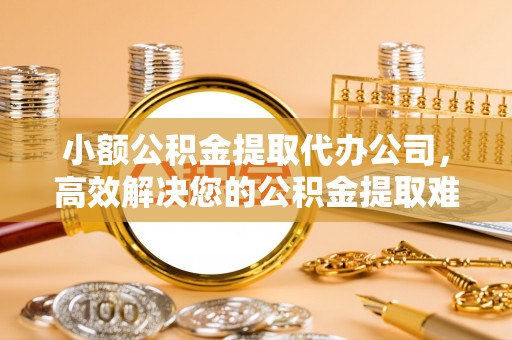 修文小额公积金提取代办公司，高效解决您的公积金提取难题