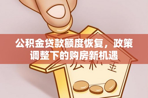 修文公积金贷款额度恢复，政策调整下的购房新机遇
