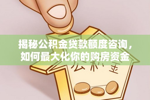 修文揭秘公积金贷款额度咨询，如何最大化你的购房资金