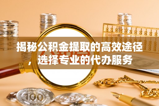 修文揭秘公积金提取的高效途径，选择专业的代办服务