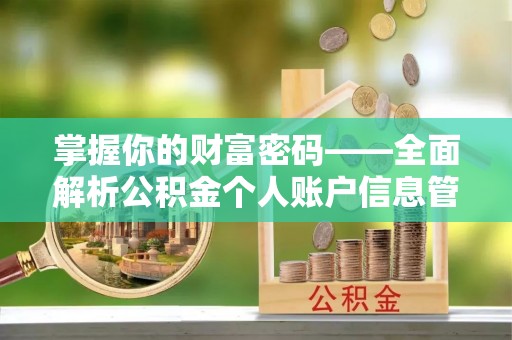 修文掌握你的财富密码——全面解析公积金个人账户信息管理与优化