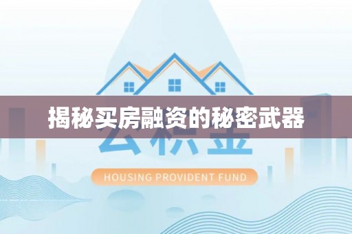 修文揭秘买房融资的秘密武器