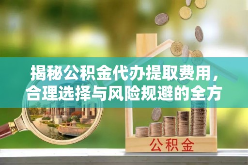 修文揭秘公积金代办提取费用，合理选择与风险规避的全方位解析