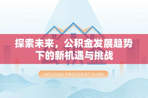 修文探索未来，公积金发展趋势下的新机遇与挑战