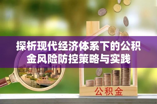 修文探析现代经济体系下的公积金风险防控策略与实践