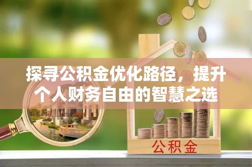 修文探寻公积金优化路径，提升个人财务自由的智慧之选