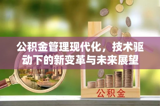 修文公积金管理现代化，技术驱动下的新变革与未来展望