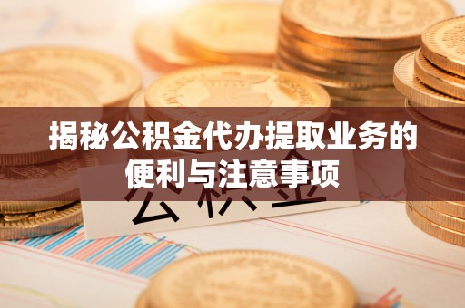 修文揭秘公积金代办提取业务的便利与注意事项