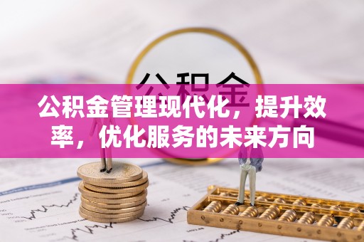 修文公积金管理现代化，提升效率，优化服务的未来方向